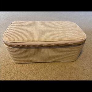 Stoney Clover Lane Hazelnut Corduroy Travel Make Up Case